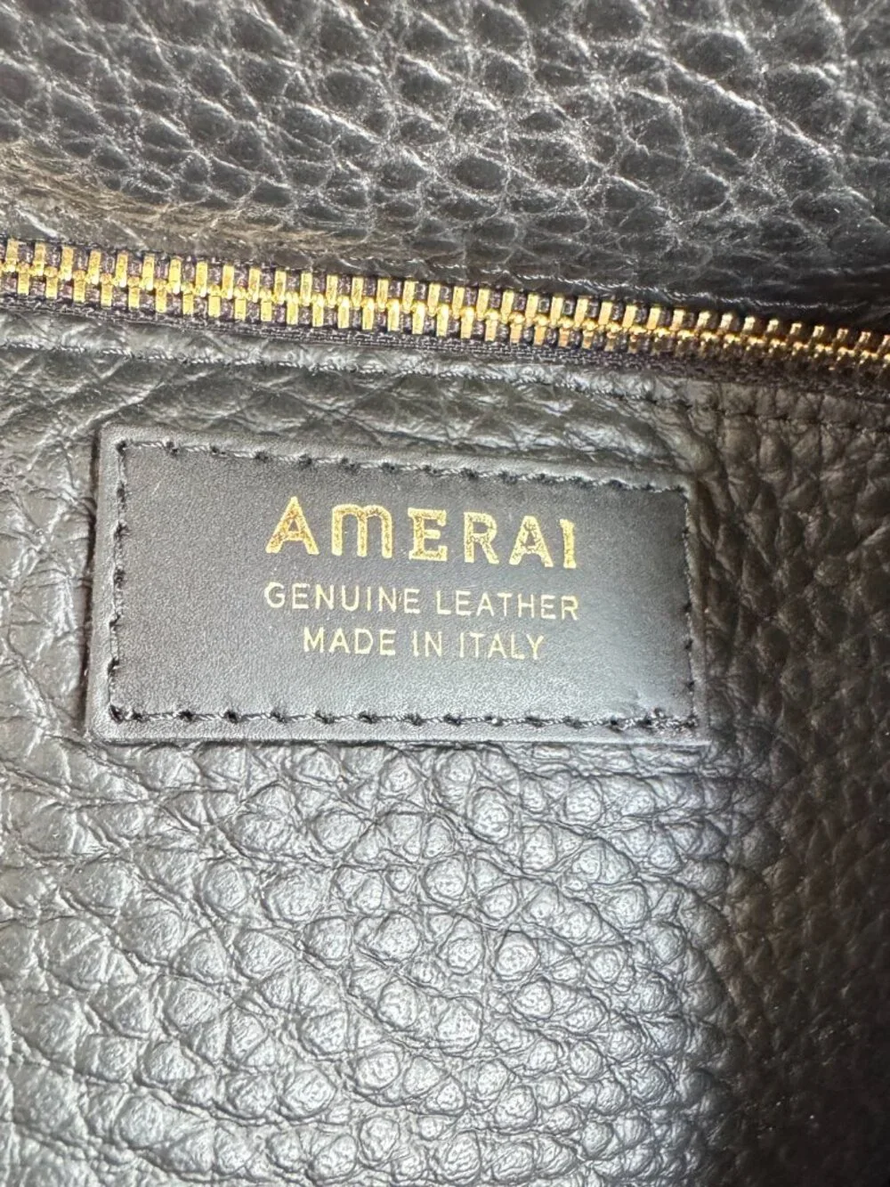 AMERAI Made in Italy 100% Italian Leather Linea Bucket Bag NWT - Picture 4 of 11